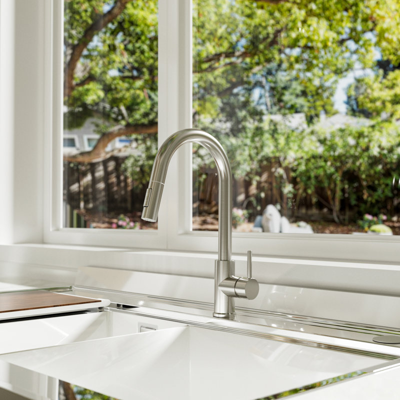 RoomTec Pull Down Kitchen Faucet, Brushed Nickel