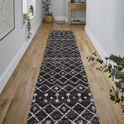 Kerana Moroccan Beni Souk Black/Cream Rug