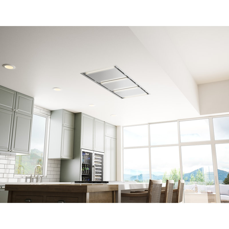 Zephyr Lux 63 in. Island Range Hood with LED Lights, Stainless Steel