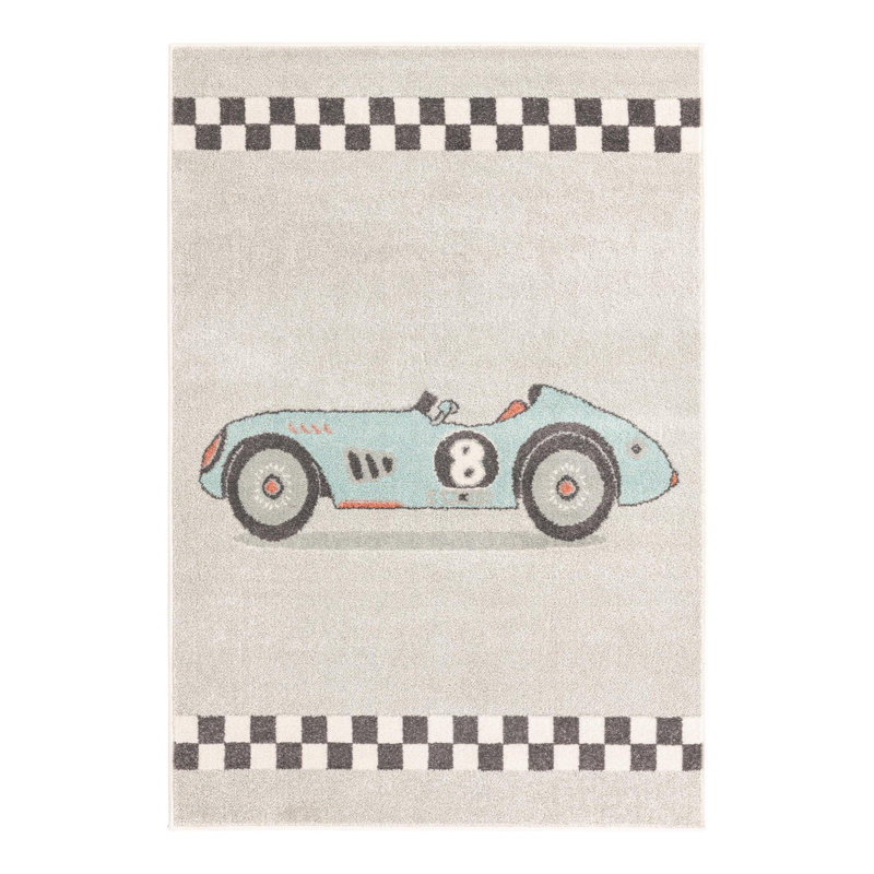 Whimsy Kids Polypropylene Plastic Rug, Rectangle 3'11" x 5'11"