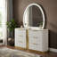 Ensemble de chambre à coucher Edward 4 pièces pour lit king, blanc et or-363494351-432521378