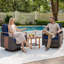Ensemble de 2 chaises de patio en osier avec coussins et finition aspect bois Melvarn-789205681
