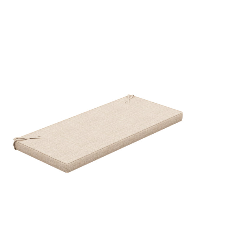 Sunbrella® Outdoor Bench Seat Cushion, 37" W x 17" D, Canvas Flax