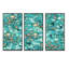 " Turquoise Blue Flowers " 3 - Pieces-2129313345-2129313358