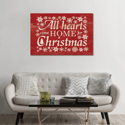 «All Hearts Come Home For Christmas», reproduction d'art sur toile tendue
