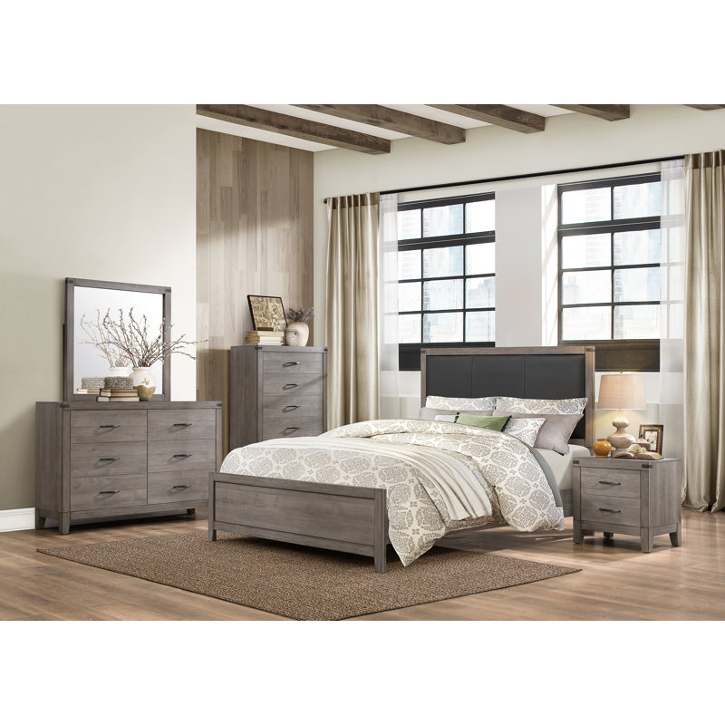 Hooksett Vegan Leather Standard Bed, Queen