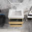 24 po Meuble-lavabo mural simple avec plateau en résine blanche-571594429