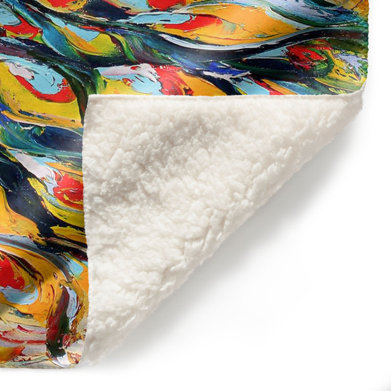 Couverture lumineuse sherpa doux peacock i, l 68 po x L 80 po