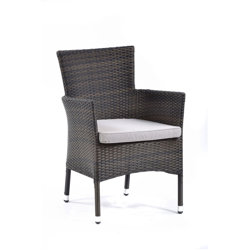 Kirsten 6 - Person Wicker Patio Dining Set with Rectangular Table , Cushions Included