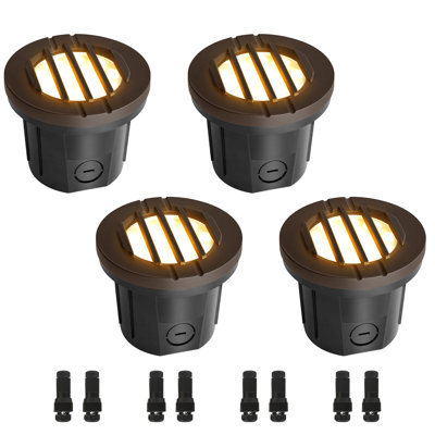 4PK oil-rubbed bronze Integrated LED Aluminum Landscape Well Light In Ground Outdoor