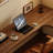 Nut-brown L-Shaped Solid Wood desk-562599252-562599254