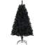 Arbre de Noël artificiel noir non éclairé 6 pi: 1000 pointes de branches, base en acier robuste et à ouverture automatique pour un décor chic de vacances à la maison / au bureau