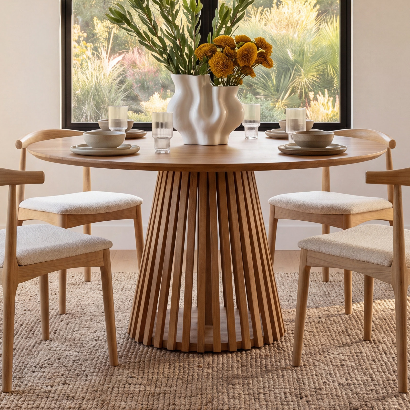 Banks 46" Acacia Dining Table, Natural