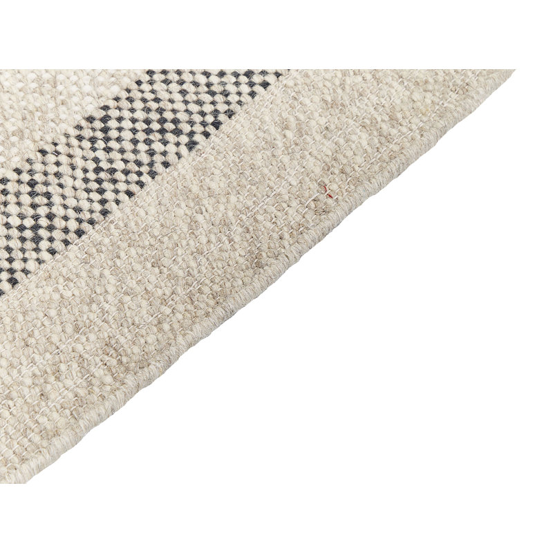 Hunziker Striped Wool Hand Woven Area Rug, Rectangle 80 x 150cm