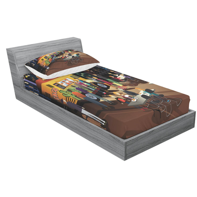 Ensemble de draps mexicain, Ensemble de draps pour lit simple avec drap-housse
