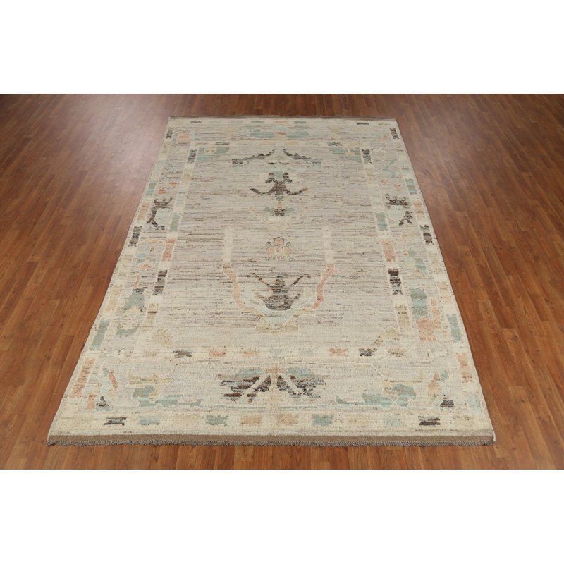 Tapis teint en laine Oushak Earth