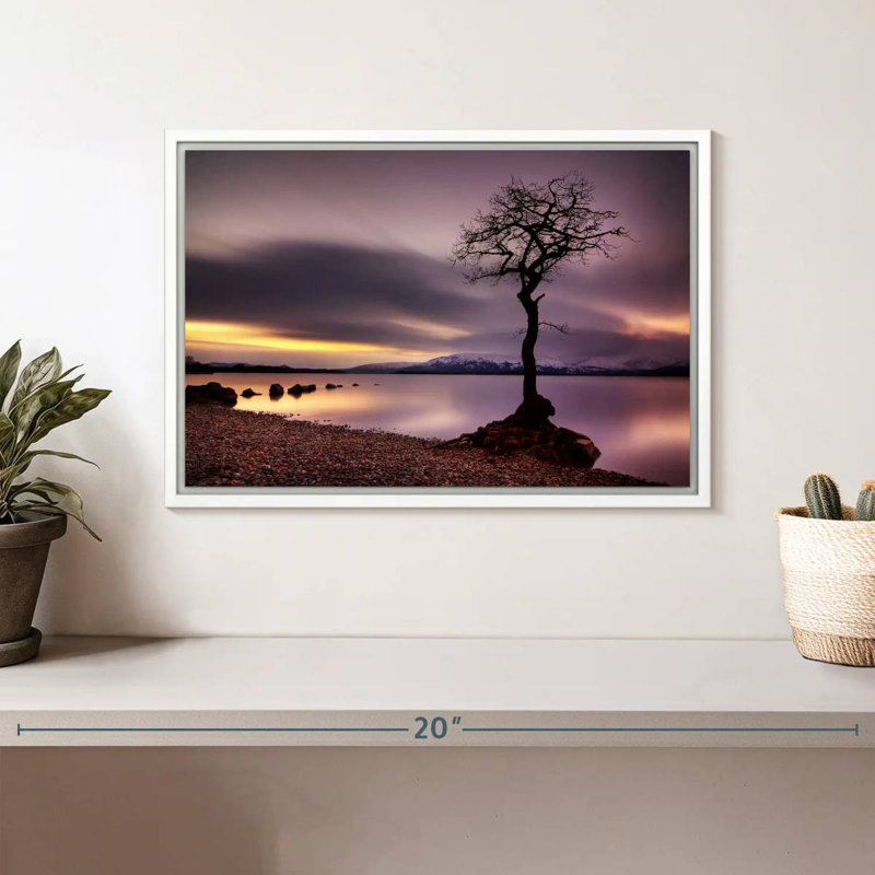 Arbre Loch Lomond, Cadre flottant blanc, 13 po x 9 po