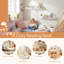 2 tablettes flottantes en nuage avec crochets en bois massif, jolies tablettes d'angle blanches