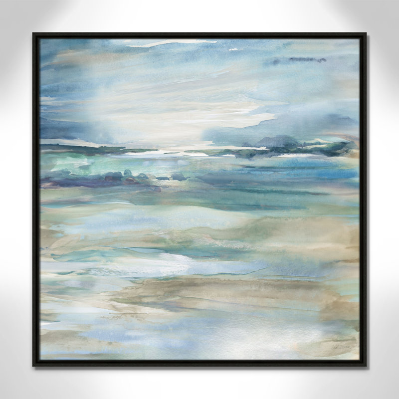 Reflection Skies - Square Version Print par Carol Robinson, H 31,5 po x l 31,5 po, Flottant espresso