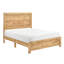 Grand lit de style rustique, finition naturelle, lit dans une boîte, livré avec des éléments de cadre, stratifié pour une utilisation à long terme, cadre de panneau de finition de chambre à coucher, conception, tête de lit et rails inclus, longévité, décoration