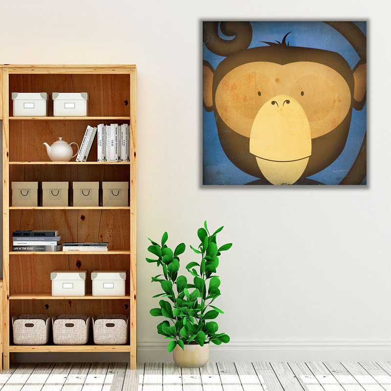 Monkey Wow - Canvas Print Wall Art, 40" H x 40" W