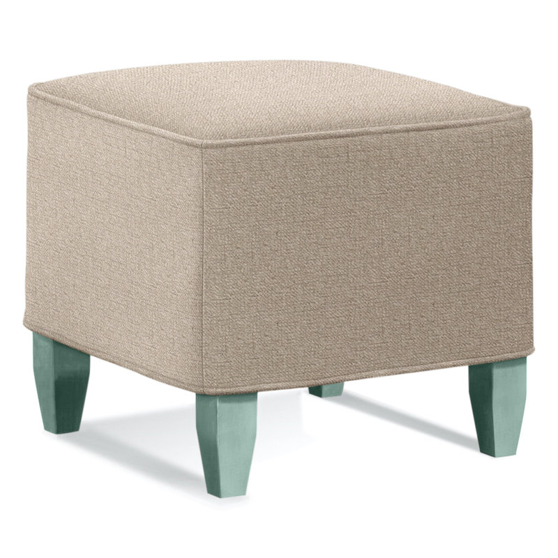 Brooklyn Upholstered Ottoman, Eggshell Crypton Performance Polyester Blend, Truffle
