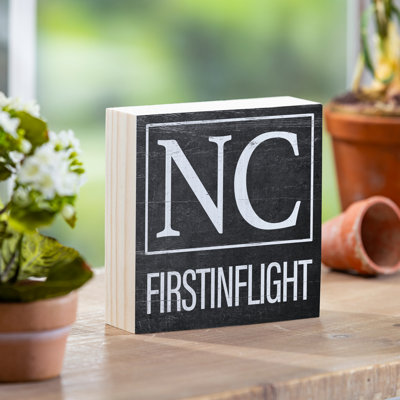 State Wooden Plock North Carolina 6x6"