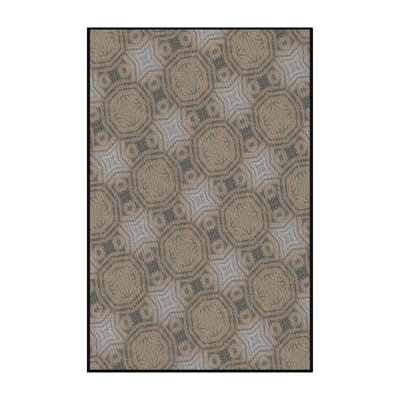 Tapis géométrique brun