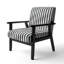 Fauteuil d'appoint rembourré Euris - noir et blanc Euris-1453882443