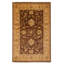Tapis brun foncé Peshawar Oushak 3 pi 3 po x 5 pi 0 po