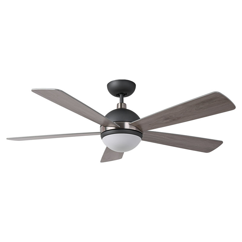 Ventilateur de plafond standard à DEL à 5 pales 52 po avec télécommande et ensemble d'éclairage inclus Brandson