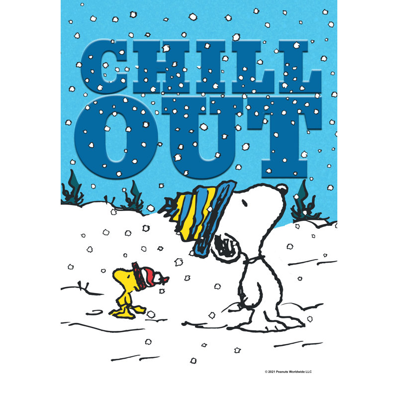 Peanuts Chill Out Winter Garden Flag, 28" x 40" Polyester