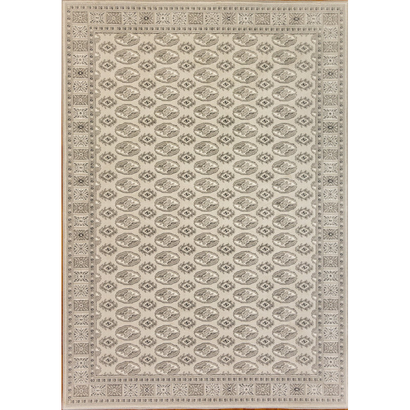 Tapis beige à motif géométrique Florentia, Rectangle 2 pi x 3 pi 11 po