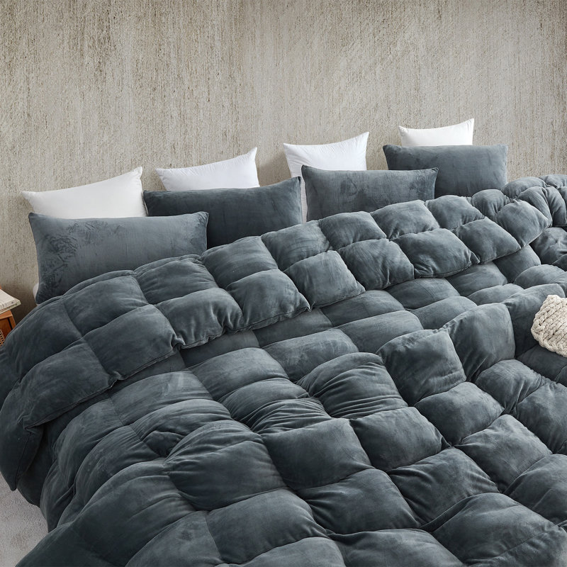 Thickest Comas Inducer Wow It's Thick Comforter Set, Moss Gray, Twin XL Comforter + 1 Standard Sham