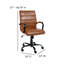 Mid-Back Executive Swivel Office Chair with Metal Frame and Arms-696376120