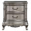 Antique Platinum 2-Drawer Nightstand