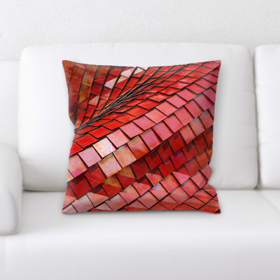 Coussin décoratif rouge Lamar