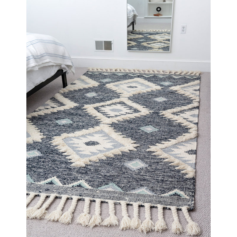 Shriver Performance Wool Geometric Indoor Rug, Rectangle 9' x 12'2"