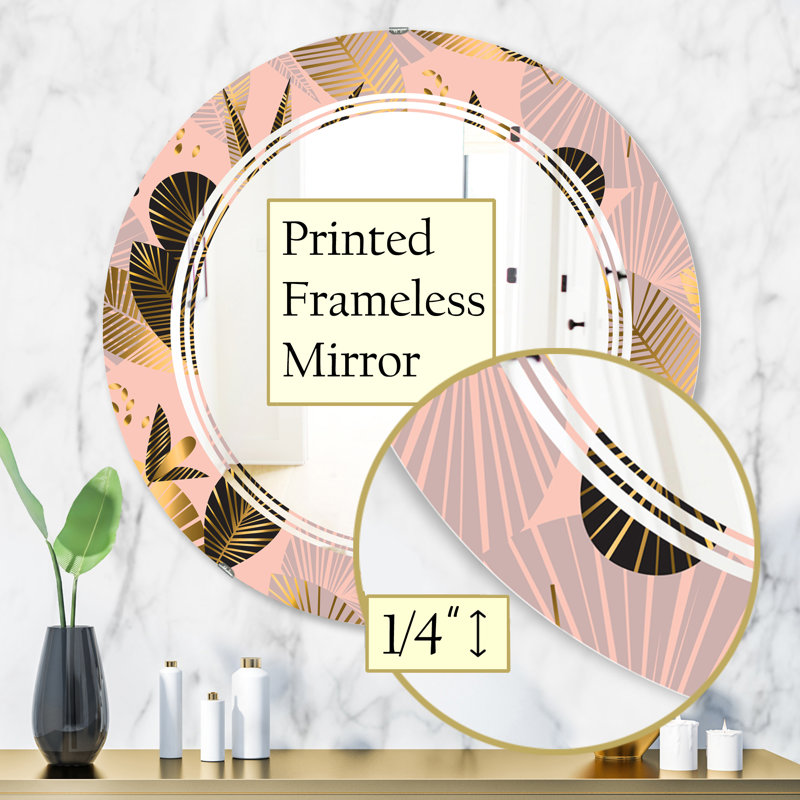 Miroir mural Foliage III, H 31,5 po x l po