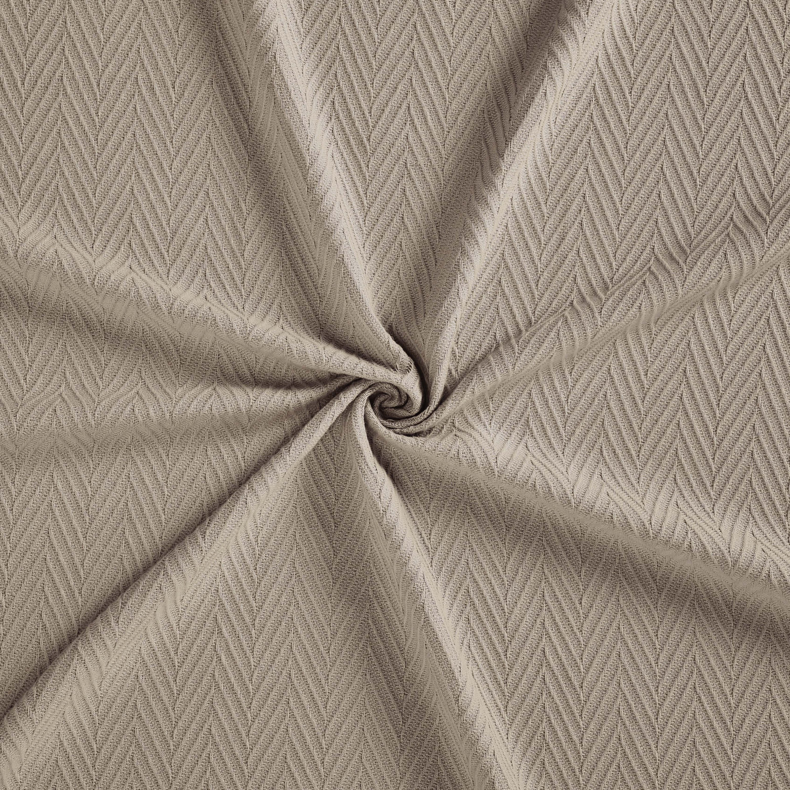 Jareth Woven Metro Zig-Zag All-Season Cotton Blanket, King, Brown