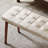 (Khaki)Natural Oak Wood For Dining Bench Table Bench For Living Room With Leather Cushion-853504164