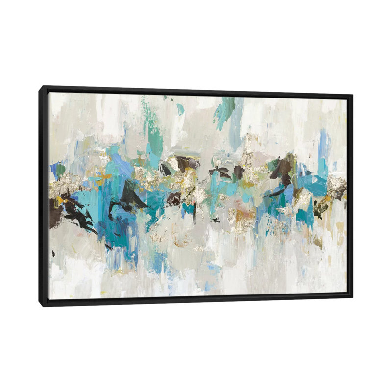 «Blue Silver III» par Tom Reeves - Estampe numérique sur toile tendue avec châssis, H 18 po x l 26 po x P 1,5 po