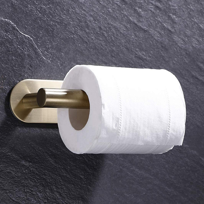 Wall Mounted Toilet Paper Holder, Gold