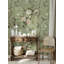 Rouleau de papier peint floral vert pâle et adhésif Bryelle