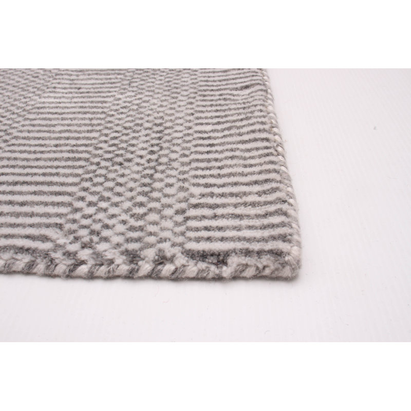 Tapis gris en laine New Age de conception unique 9 pi 2 po x 12 pi Hurain