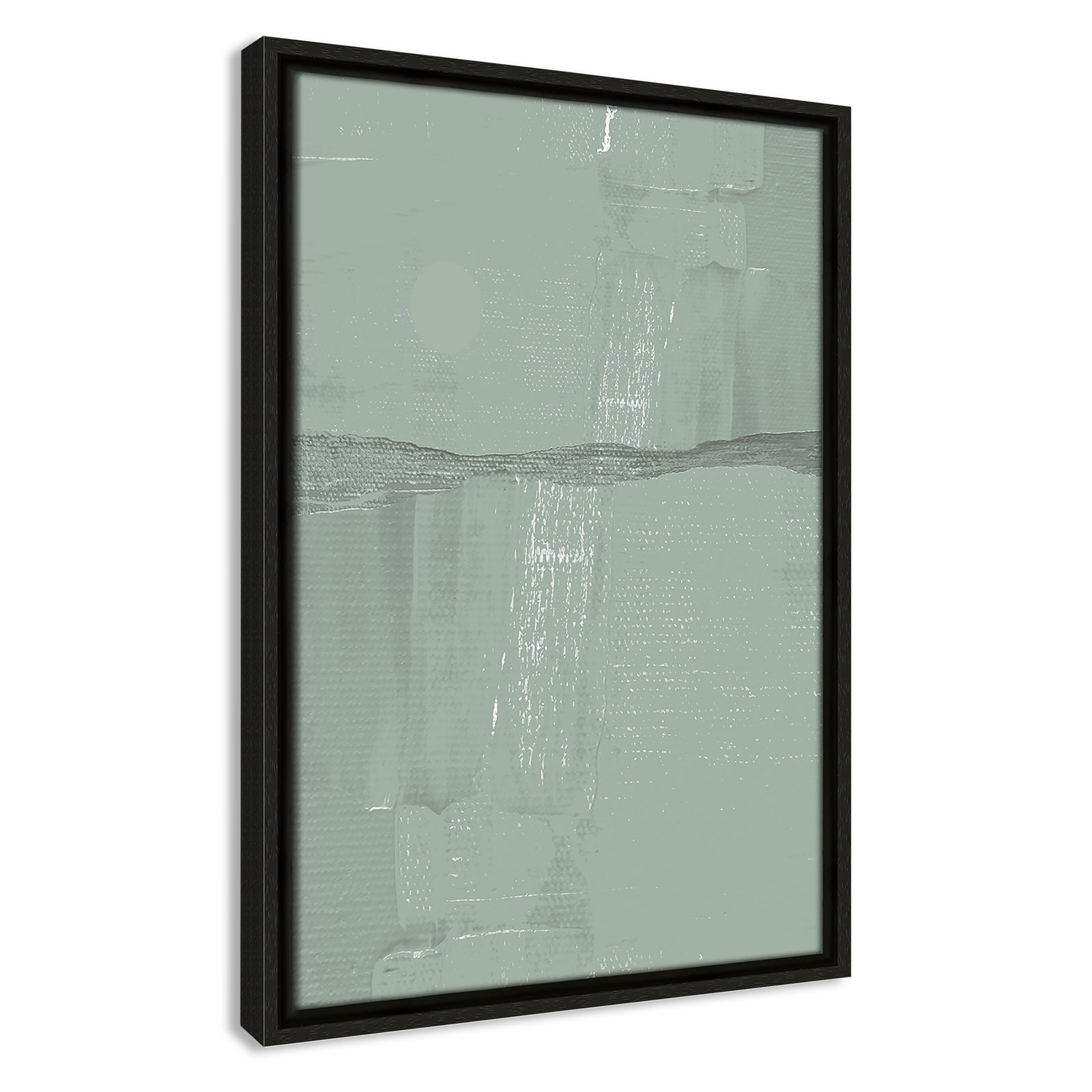 Attica "Sage Abstract" Print, 19.5" H x 13.5" W x 2" D, Espresso
