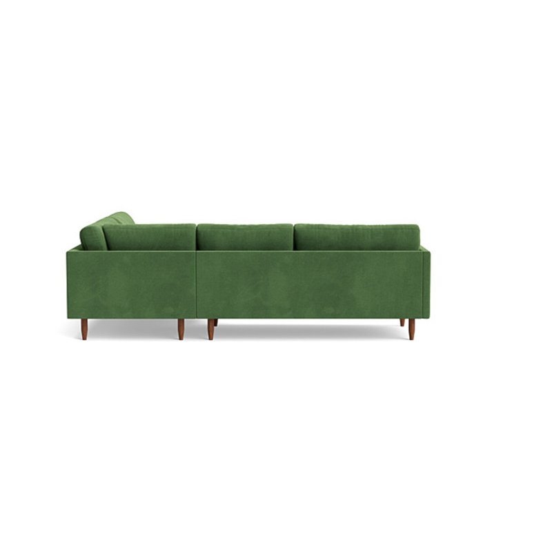 Skinny Fat Sectional, Performance Velvet - Ivy, Right Hand Facing