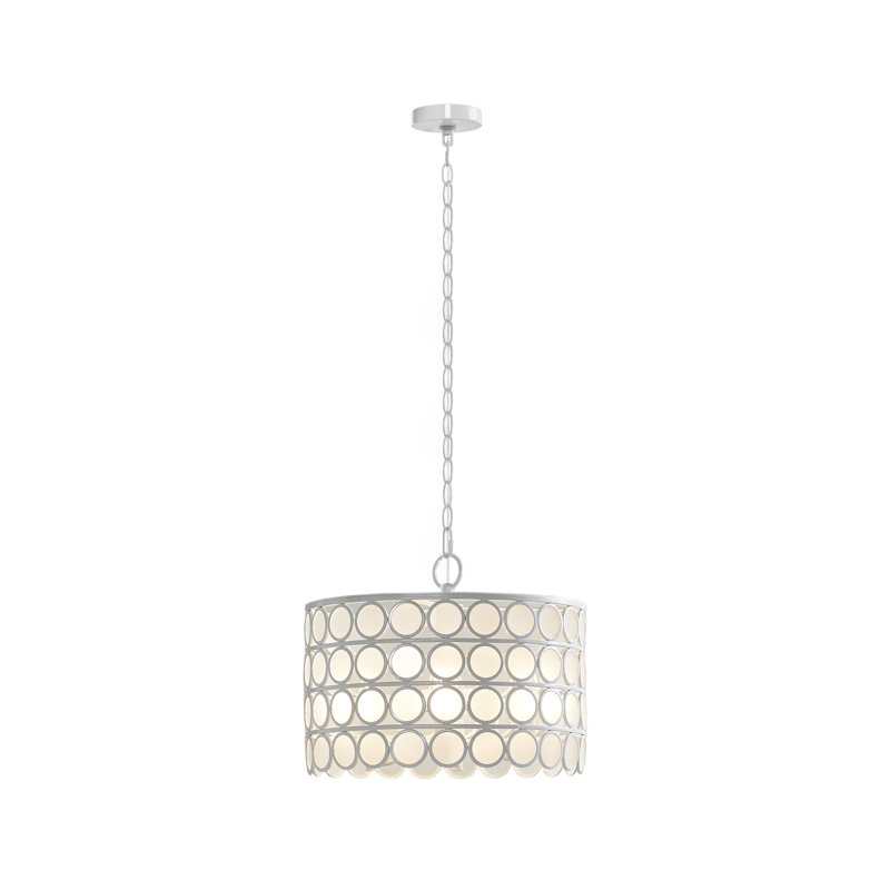 Lustre tambour en verre 4 lumières Abbot