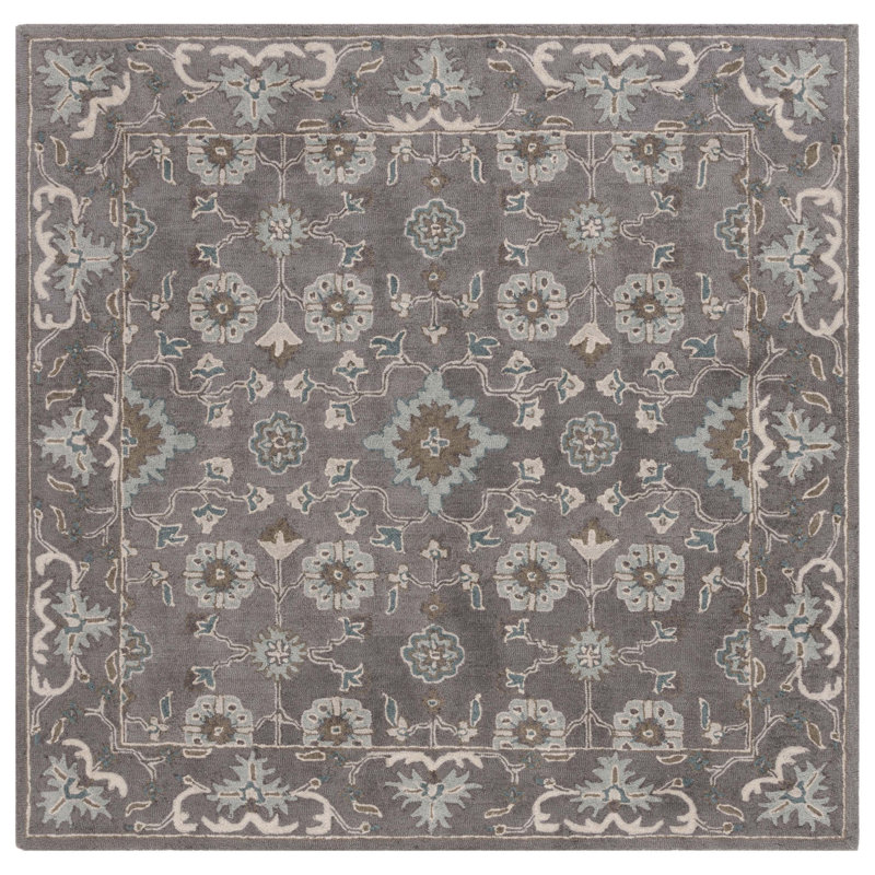 Tansy Wool Oriental Indoor Rug, Square 6'