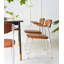 Chaise moderne en cuir d'alliage d'aluminium rétro-112478936